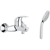 Grohe Euroeco - Grifo para baño y ducha 1-2&quot- + Euphoria 110 Mono - Alcachofa de ducha- un chorro (Ref. 27265000)